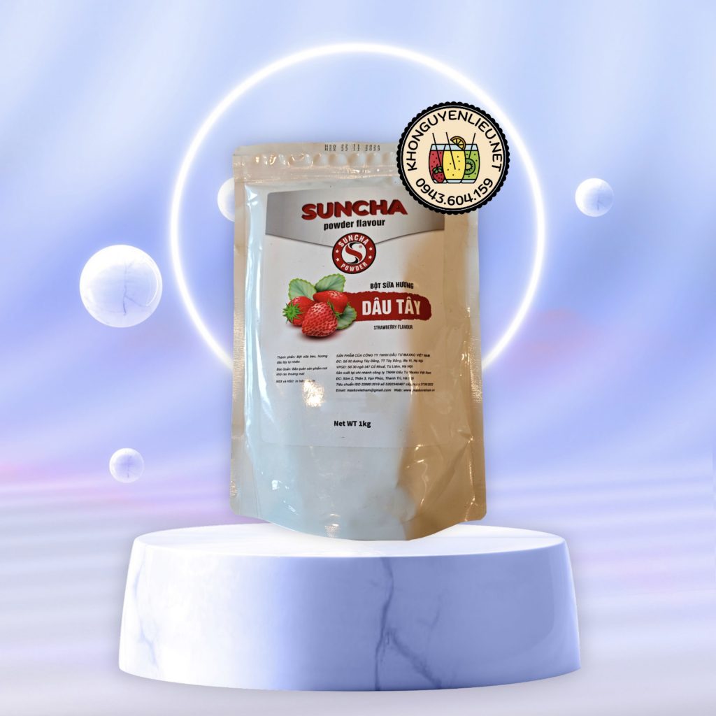 Bột sữa hương Dâu tây Suncha túi 1 kg