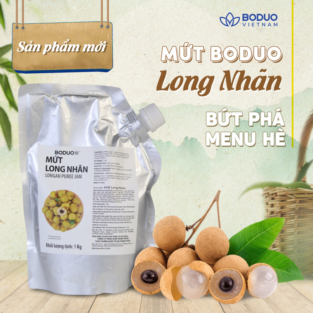 Mứt long nhãn Boduo 1kg