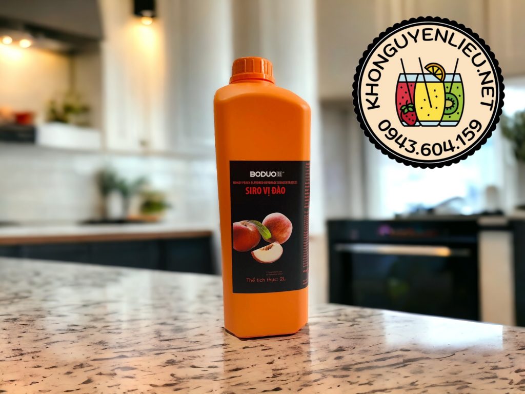 Siro Boduo Đào Mật ong can 2L