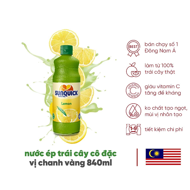 Nước ép Sunquick Chanh 800ml