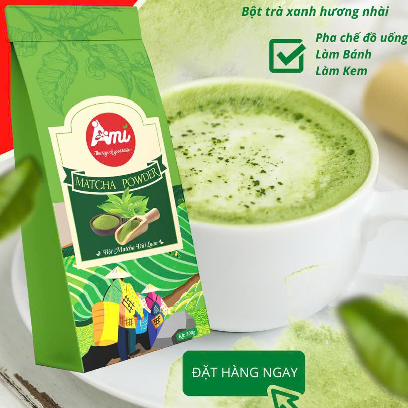 Bột Matcha Đài Loan AMI túi 500g