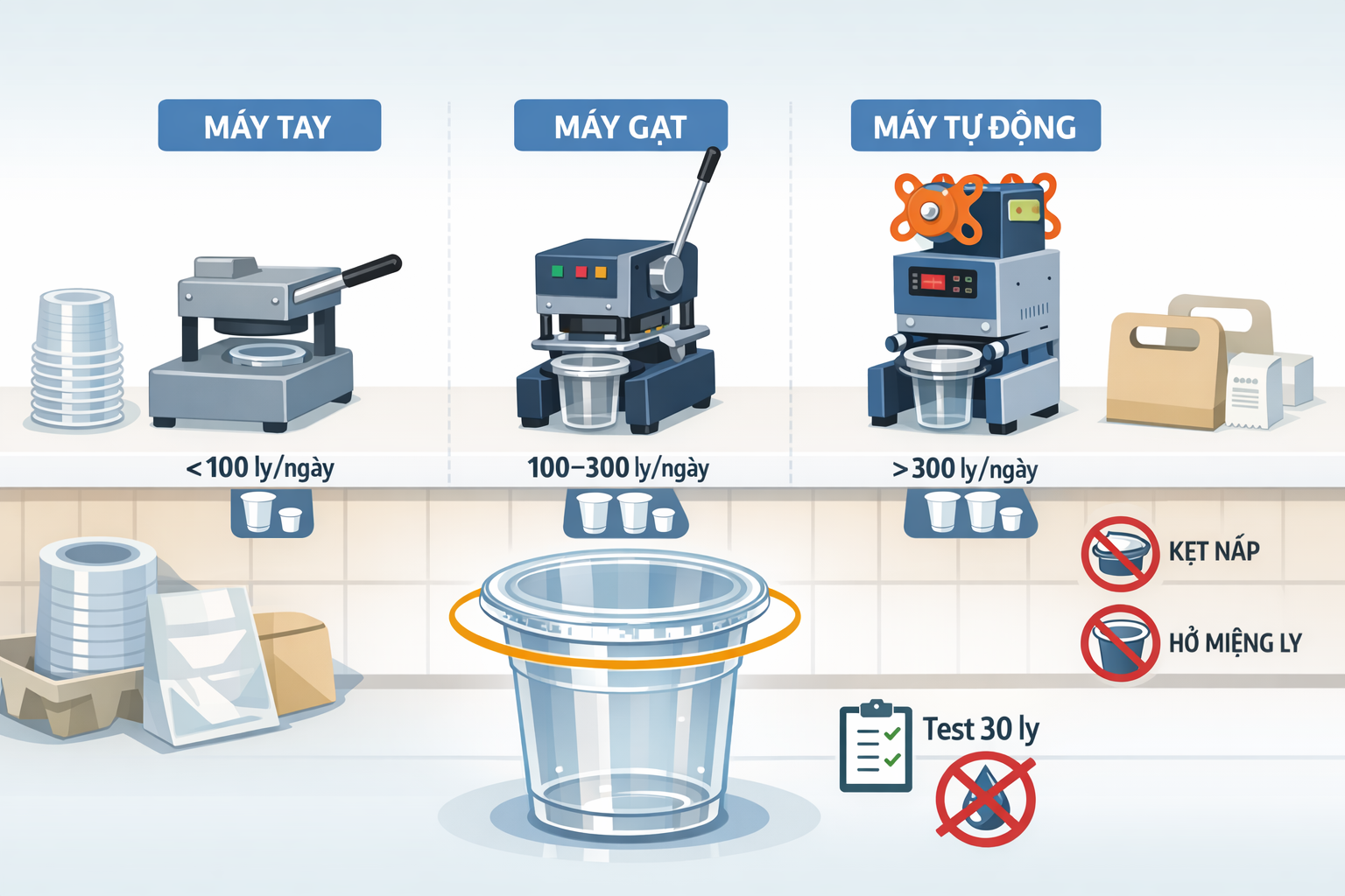 Máy dập nắp ly