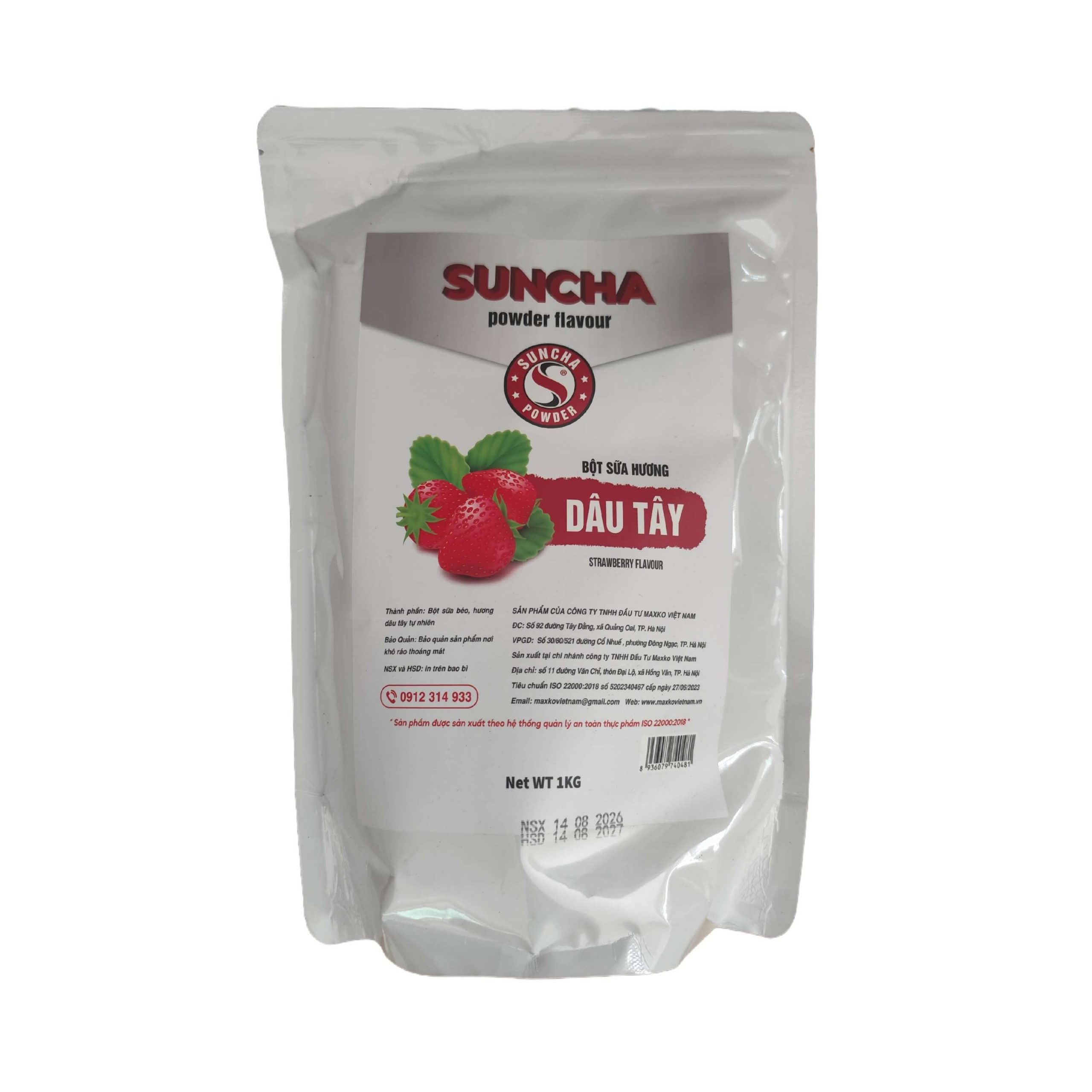 Bột Sữa Suncha Hương Dâu Tây 1kg